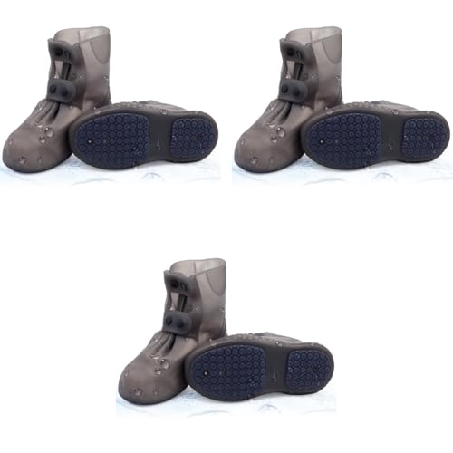 PALAY® Silicone Shoe Covers for Kids Men Women with Double-Breasted Anti-Slip Waterproof TPE Sole Wear-resistant Reusable for Rainy Season Size 8-10 3 PCS PALAY® Silicone Shoe Covers for Kids Men Women with Double-Breasted Anti-Slip Waterproof TPE Sole Wear-resistant Reusable for Rainy Season Size 8-10 3 PCS